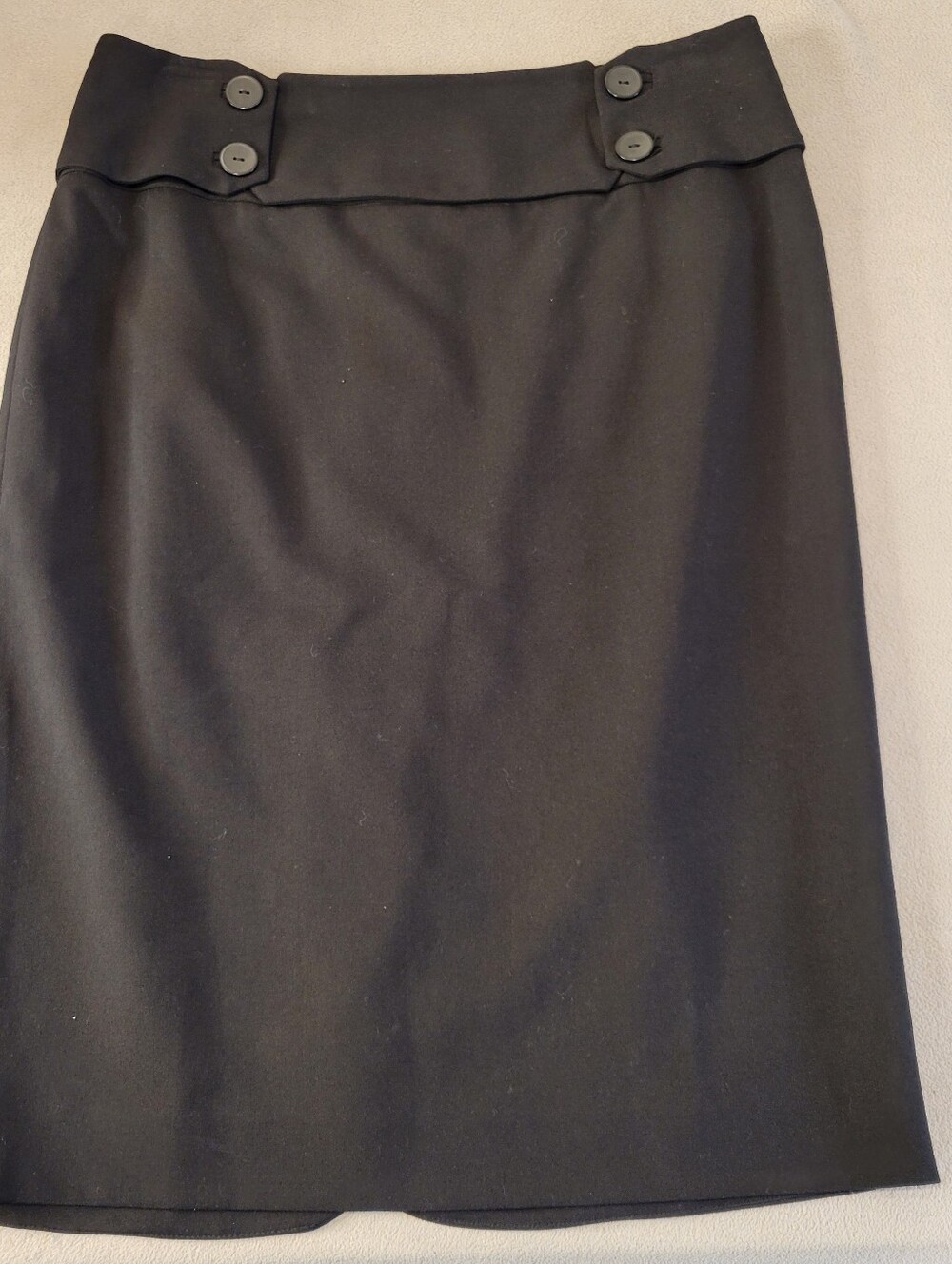 Adrienne Vittadini Studio Dual Styled Black Pencil Skirt Size 8